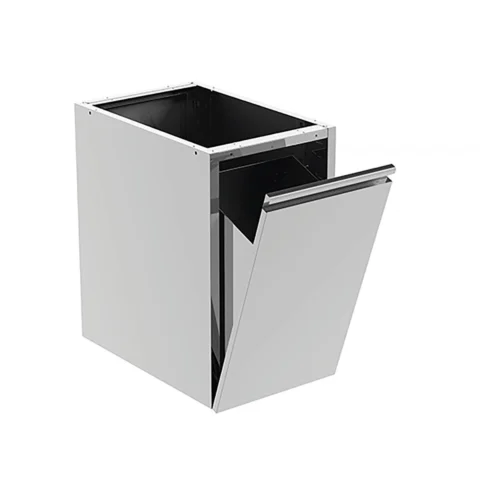 Lixeira basculante em aço inox 40x68x67 cm