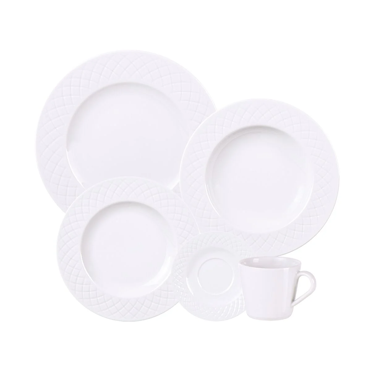 Aparelho de Jantar Ingrid Tramontina 20 Peças em Porcelana
