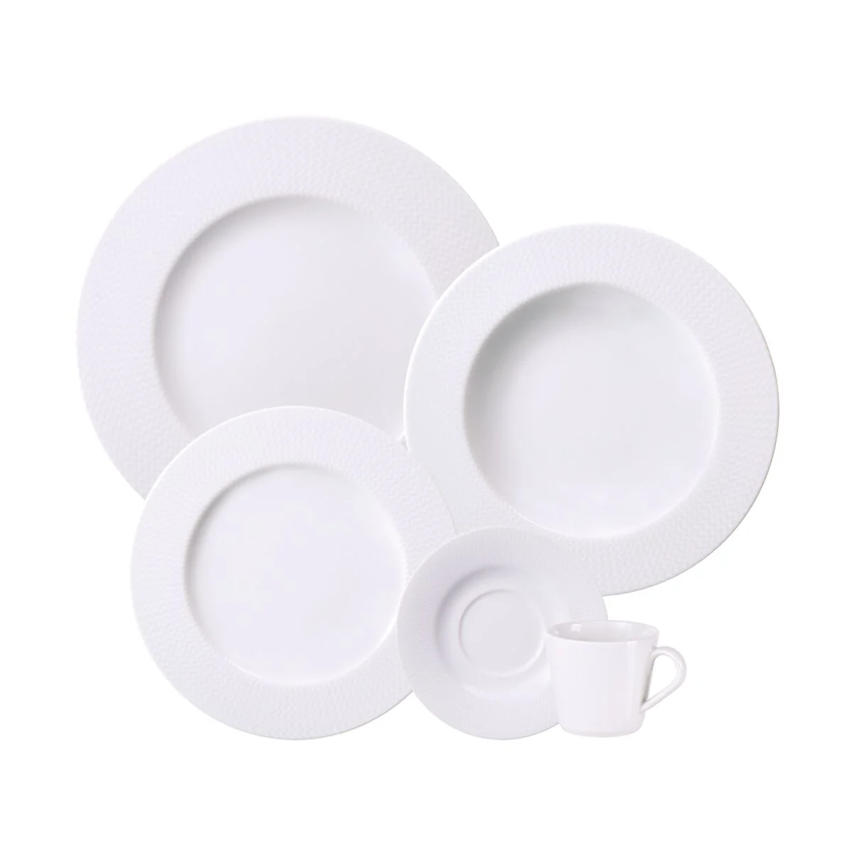 Aparelho de Jantar Mesh Tramontina em Porcelana 20 Peças