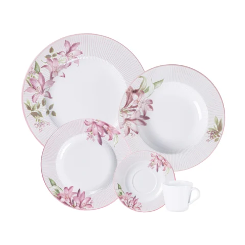 Aparelho de Jantar Dominique em Porcelana 20 Peças