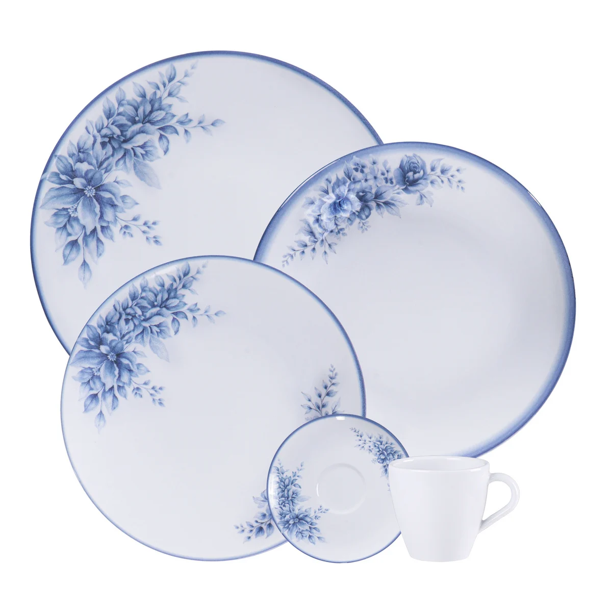 Aparelho de Jantar Chá Royal Tramontina 20 Peças em Porcelana