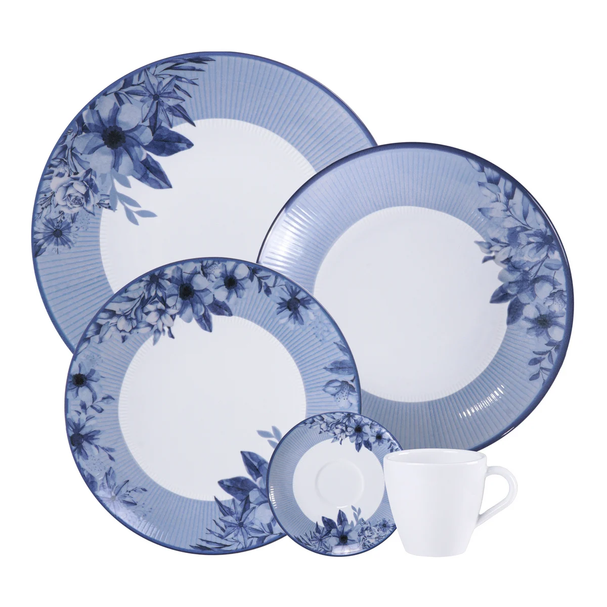 Aparelho de Jantar Lavínia Tramontina 20 Peças em Porcelana