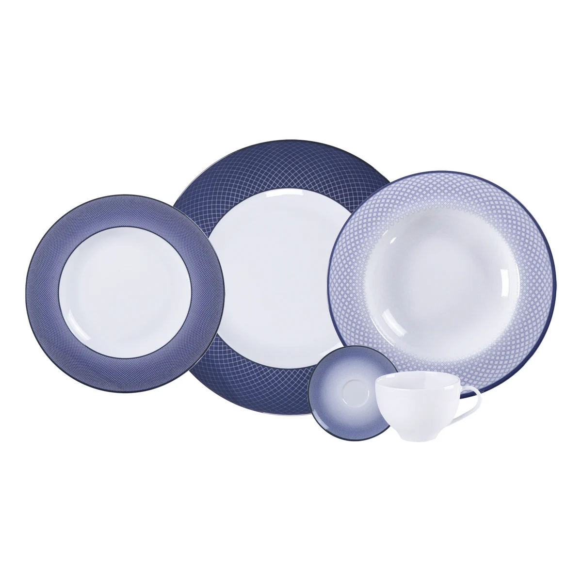 Aparelho de Jantar Celeste 20 Peças em Porcelana Tramontina