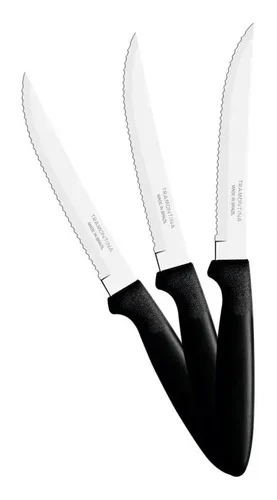 Faca Churrasco Tramontina Ipanema 5 Aço Inox Preto