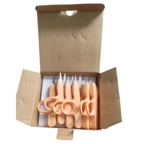 Kit 12 Tesoura Arremate Tic Tac Cortar Linha Sem Ponta