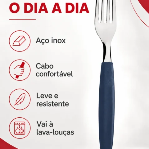 Kit 6 Facas Churrasco Tramontina Ipanema Azul
