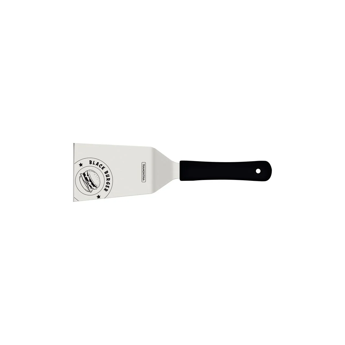 Espátula Tramontina Black Burger Aço Inox 6 pol Cabo Preto - Imagem 3
