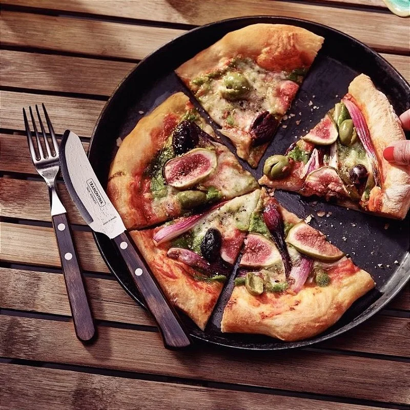Jogo Talheres Pizza Tramontina Polywood 8 Peças Inox - Imagem 6