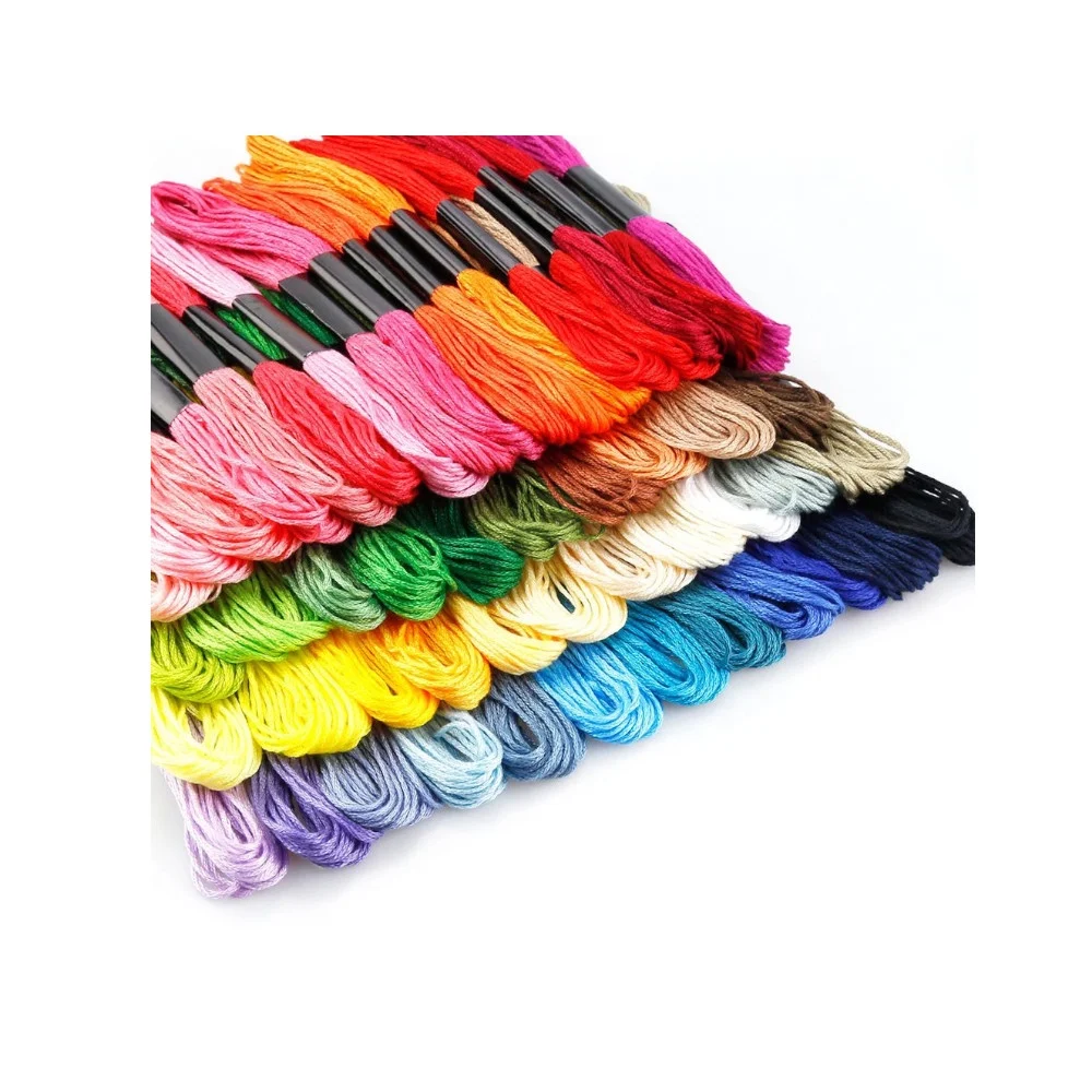 Kit Bordado Ponto Cruz Para Iniciante Completo com 50 ou 100 Cores de Linha + Bolsa Organizadora e Ferramentas - Imagem 4